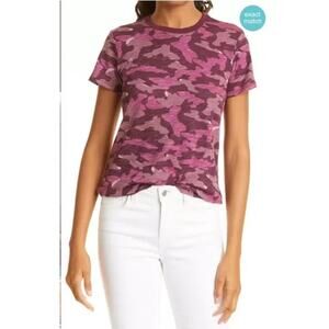ATM Anthony Thomas Melillo Top Womens Extra Small Crew Neck Camo Tee T-Shirt‎